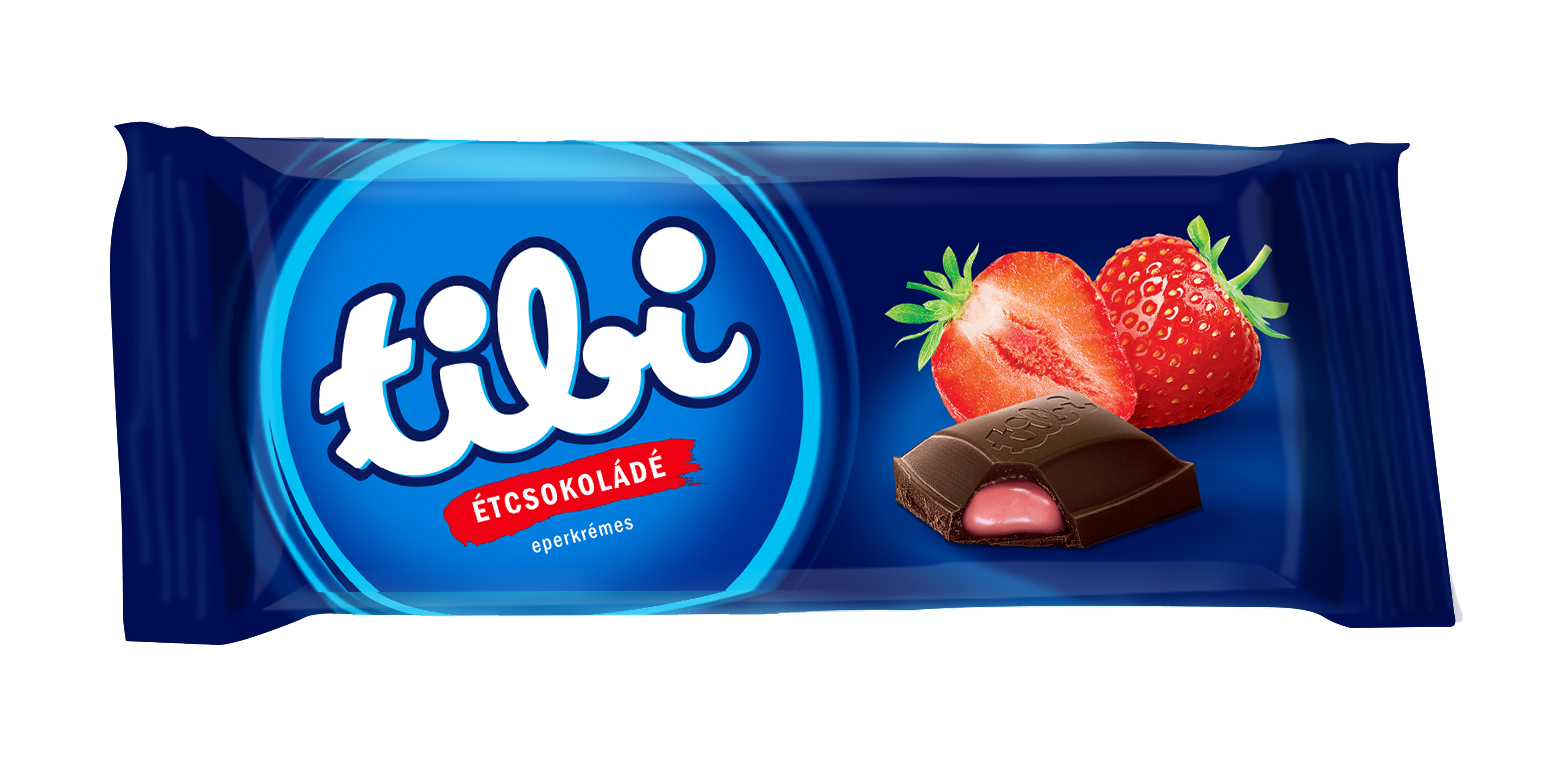 Tibi Étcsokoládé Eperkrémmel 100g