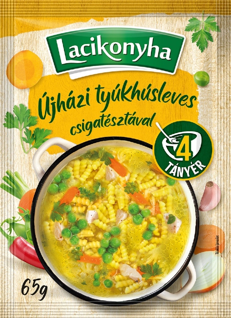 Lacikonyha Újházi tyúkhúsleves csigatésztával 65g