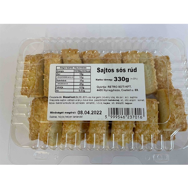 Sajtos Rúd Retro süti 330g