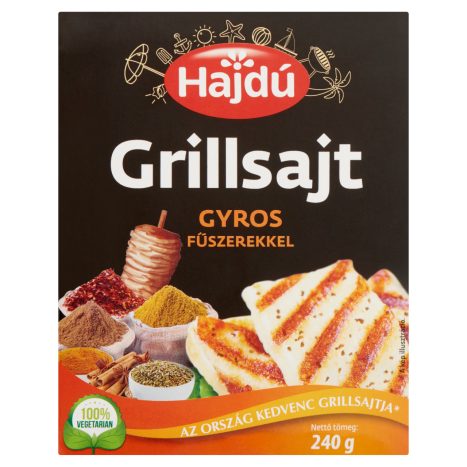 Hajdú Gyros Ízesítésű Grillsajt 240g