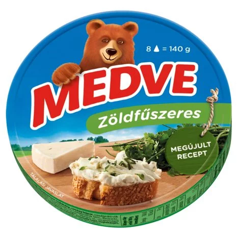 Medve Zöldfűszeres Sajt 140g
