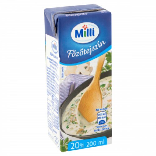 Milli főzőtejszín 20% 200ml