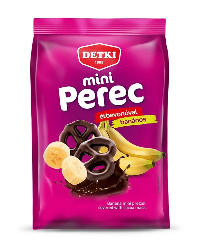 Detki Banános Mini Csokoládés Perec 160g