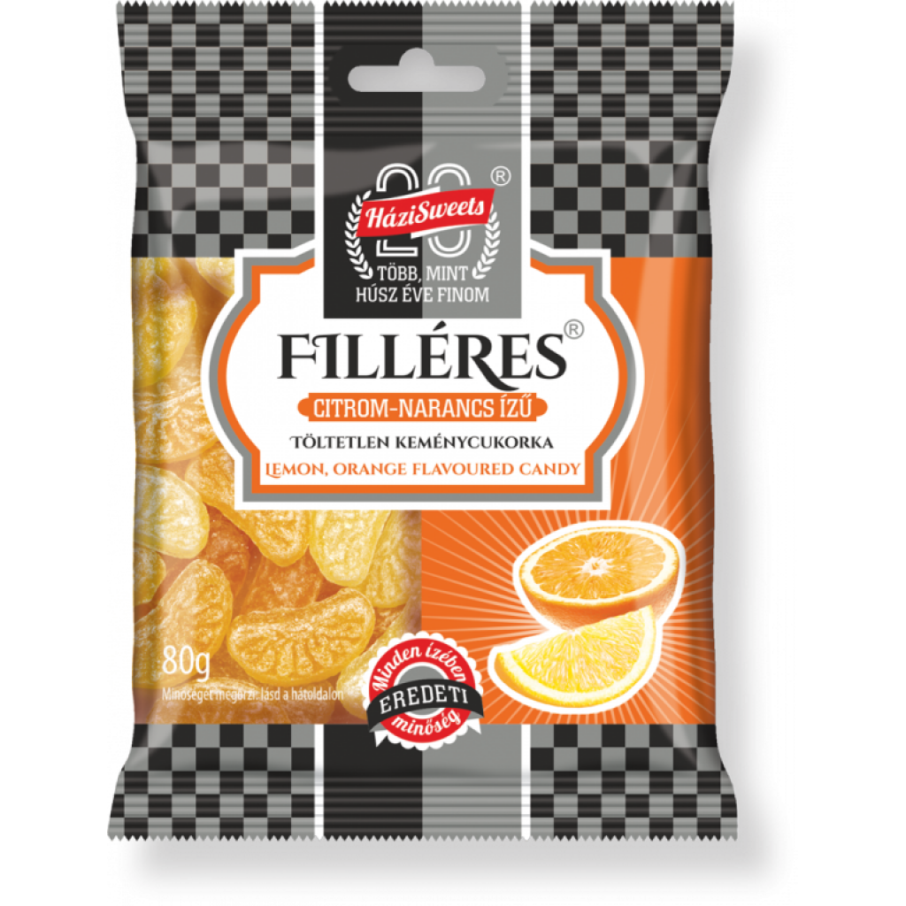 Filléres Citrom-narancs ízű cukor 80g