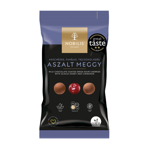 Nobilis Aszalt Meggy fahéjas, tejcsokis, akácmézes 100g