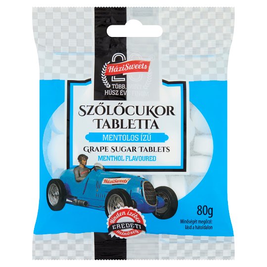 Szőlőcukor Mentolos 80g