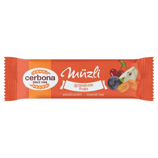 Cerbona gyümölcsös müzliszelet 20g