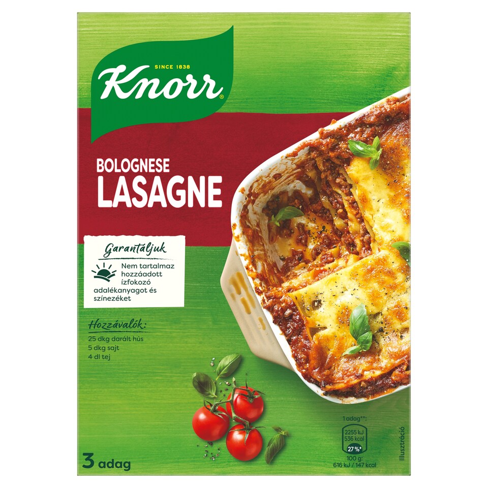Knorr Lasagne tészta bolognai mártással 205g
