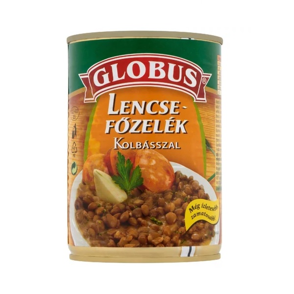 Globus Lencsefőzelék Kolbásszal 400g